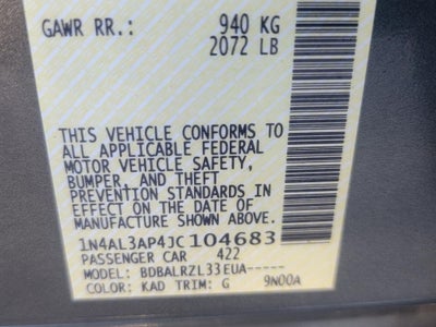 2018 Nissan Altima 2.5 SL