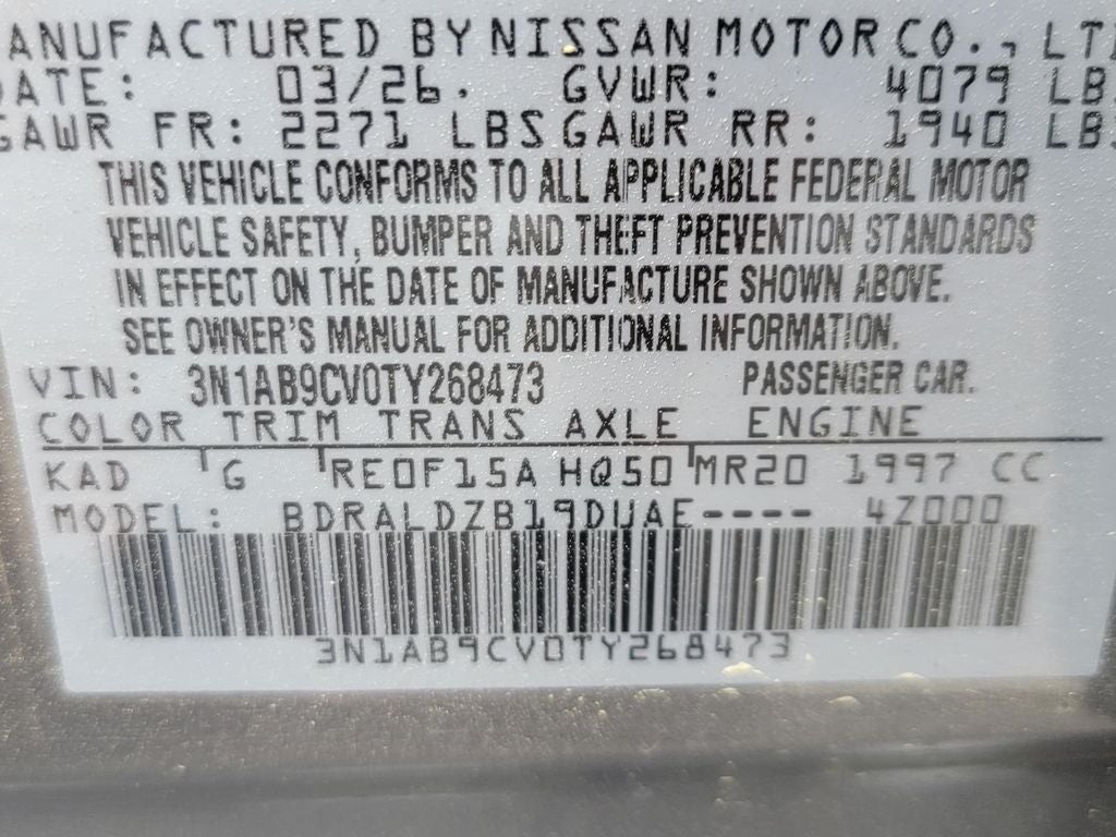 2026 Nissan Sentra SV