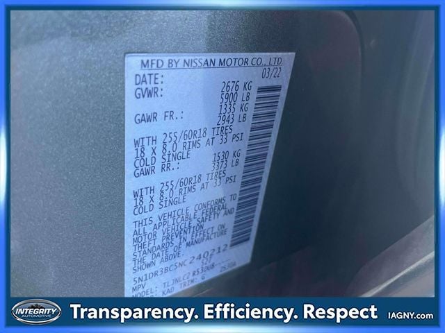 2022 Nissan Pathfinder SV