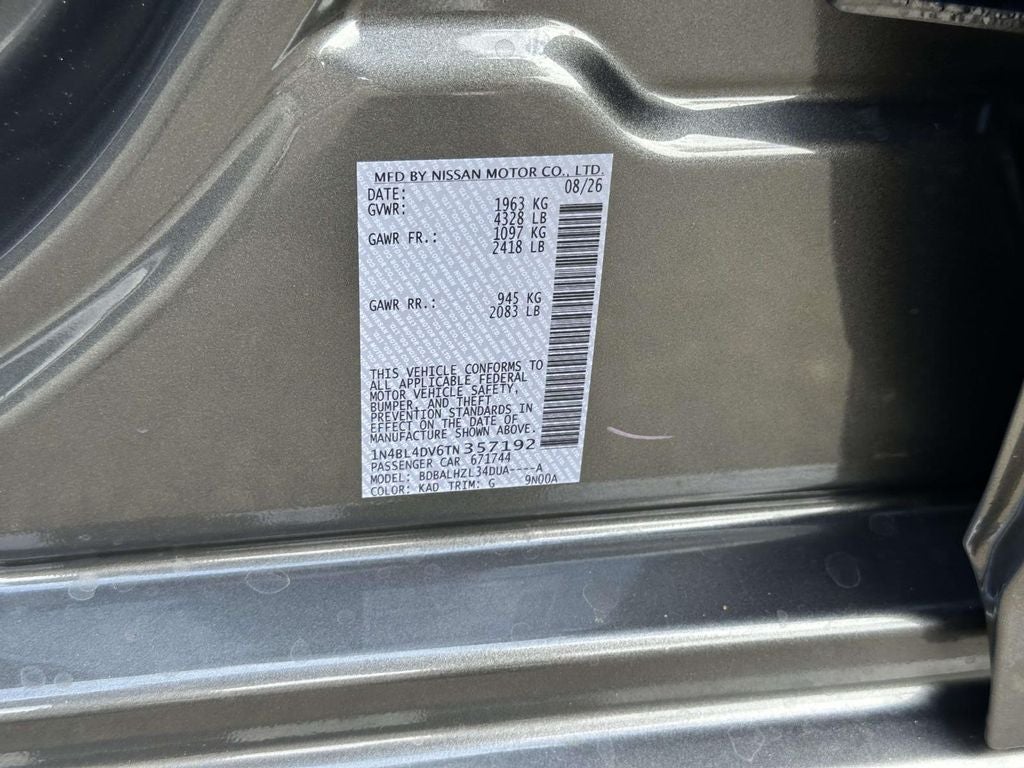 2026 Nissan Altima SV