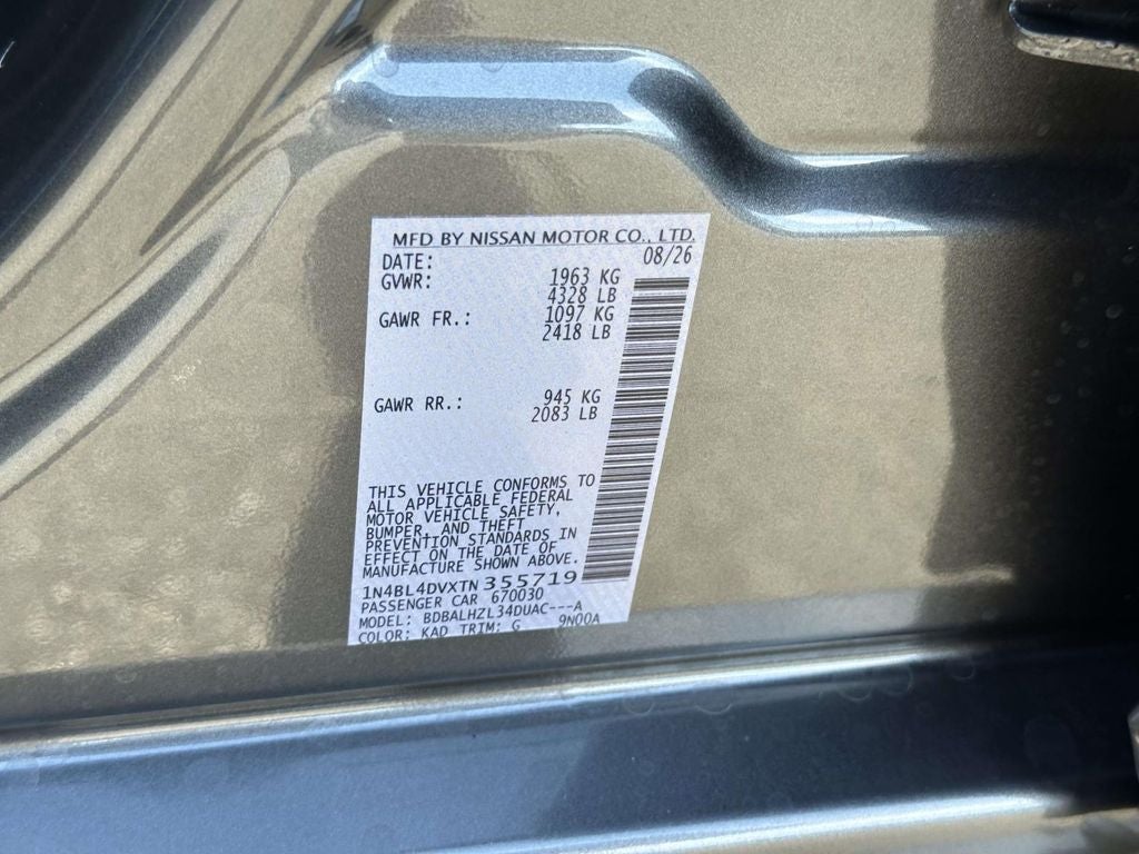 2026 Nissan Altima SV Special Edition