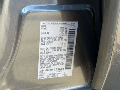 2026 Nissan Frontier Crew Cab SV