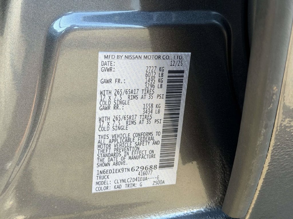 2026 Nissan Frontier Crew Cab SV
