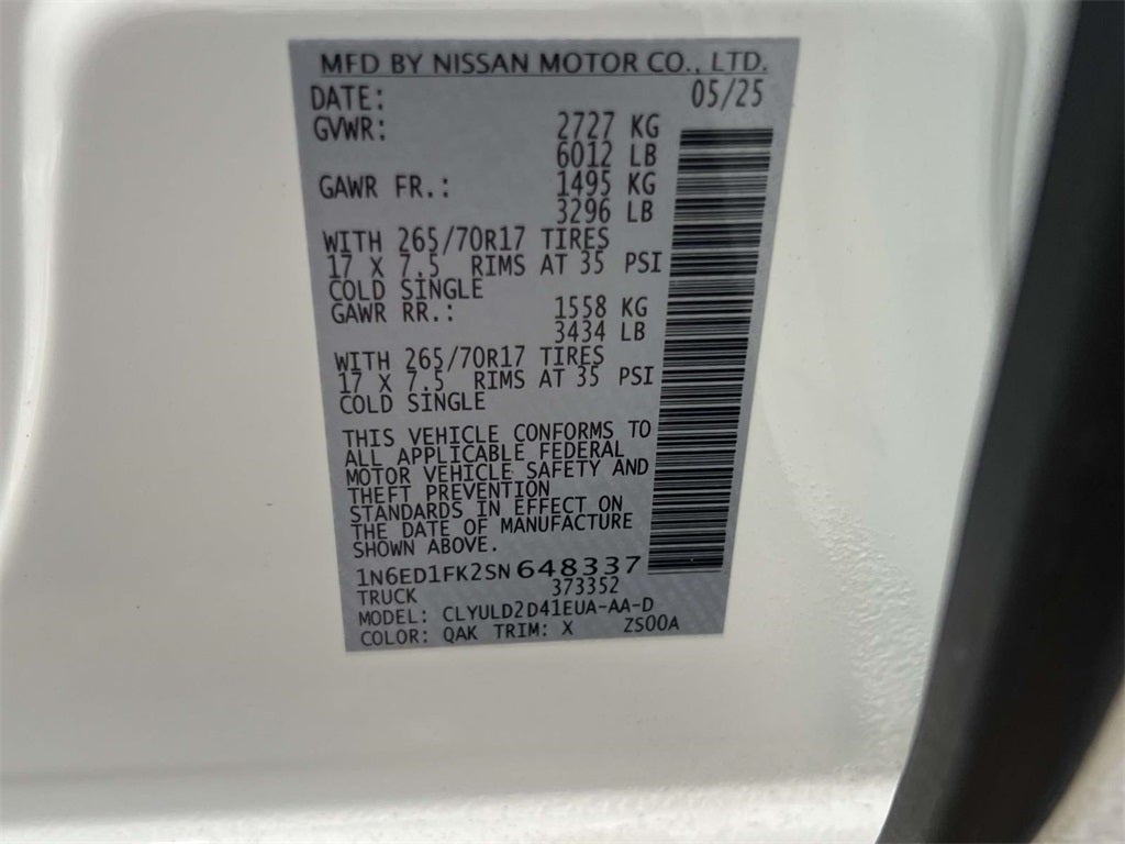 2025 Nissan Frontier Crew Cab PRO-4X® Long Bed