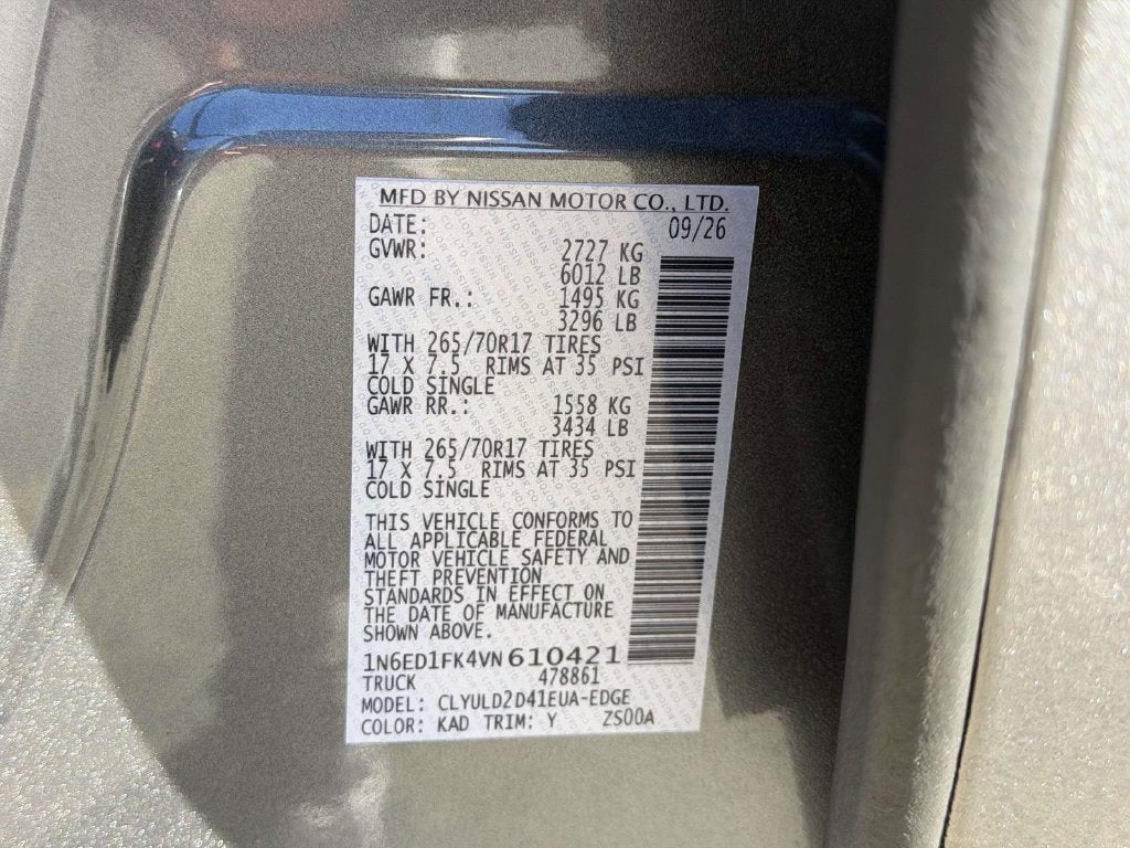 2027 Nissan Frontier Crew Cab PRO-4X® Long Bed