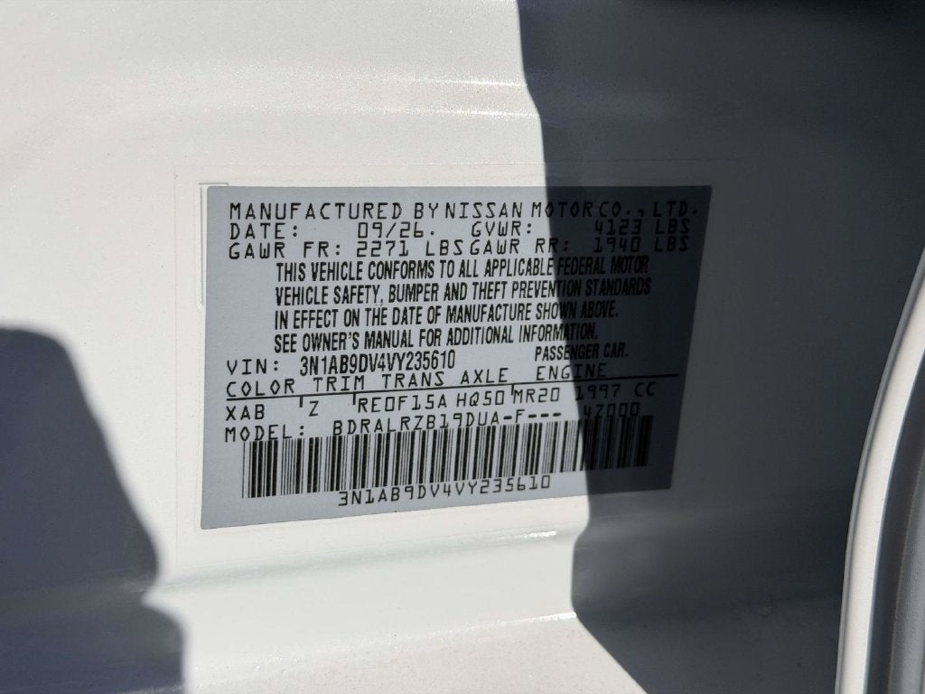 2027 Nissan Sentra SR Midnight Edition