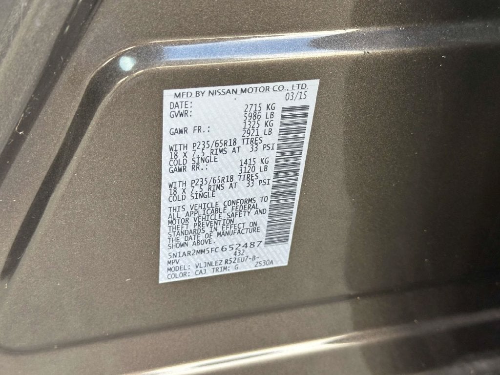 2015 Nissan Pathfinder SV