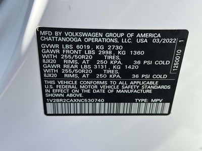 2022 Volkswagen Atlas SEL