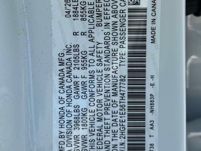 2026 Honda Civic Si Manual