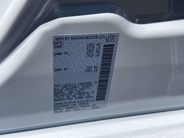 2025 Nissan Altima 2.5 SR