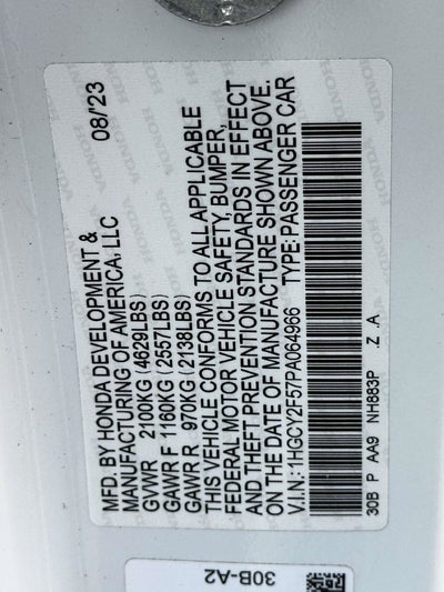 2023 Honda Accord Hybrid Sport