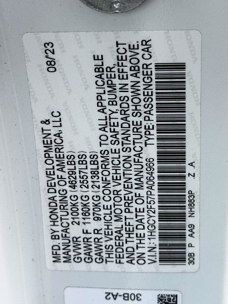 2023 Honda Accord Hybrid Sport