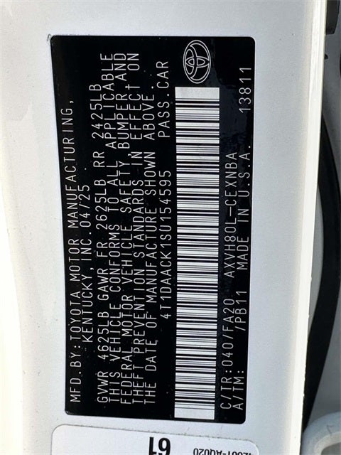 2025 Toyota Camry LE