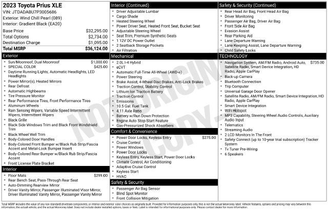 2023 Toyota Prius XLE