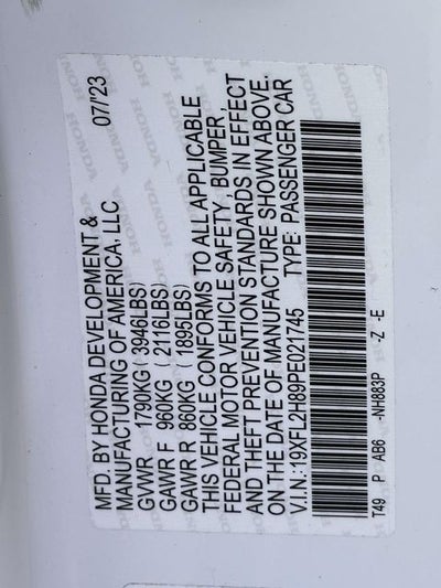 2023 Honda Civic Sport