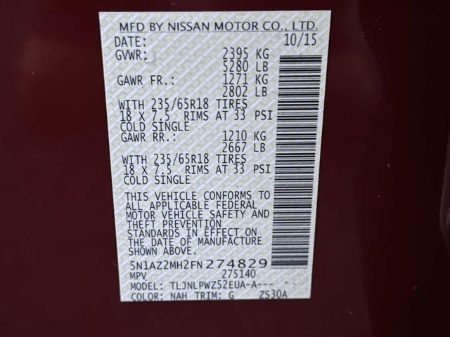 2015 Nissan Murano S