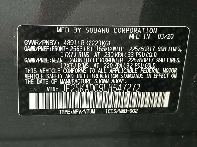 2020 Subaru Forester Base