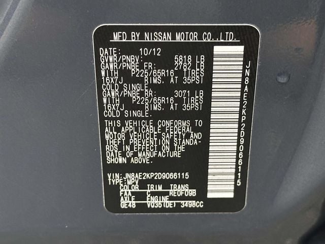 2013 Nissan Quest 3.5 SV