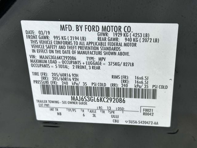 2019 Ford EcoSport SE