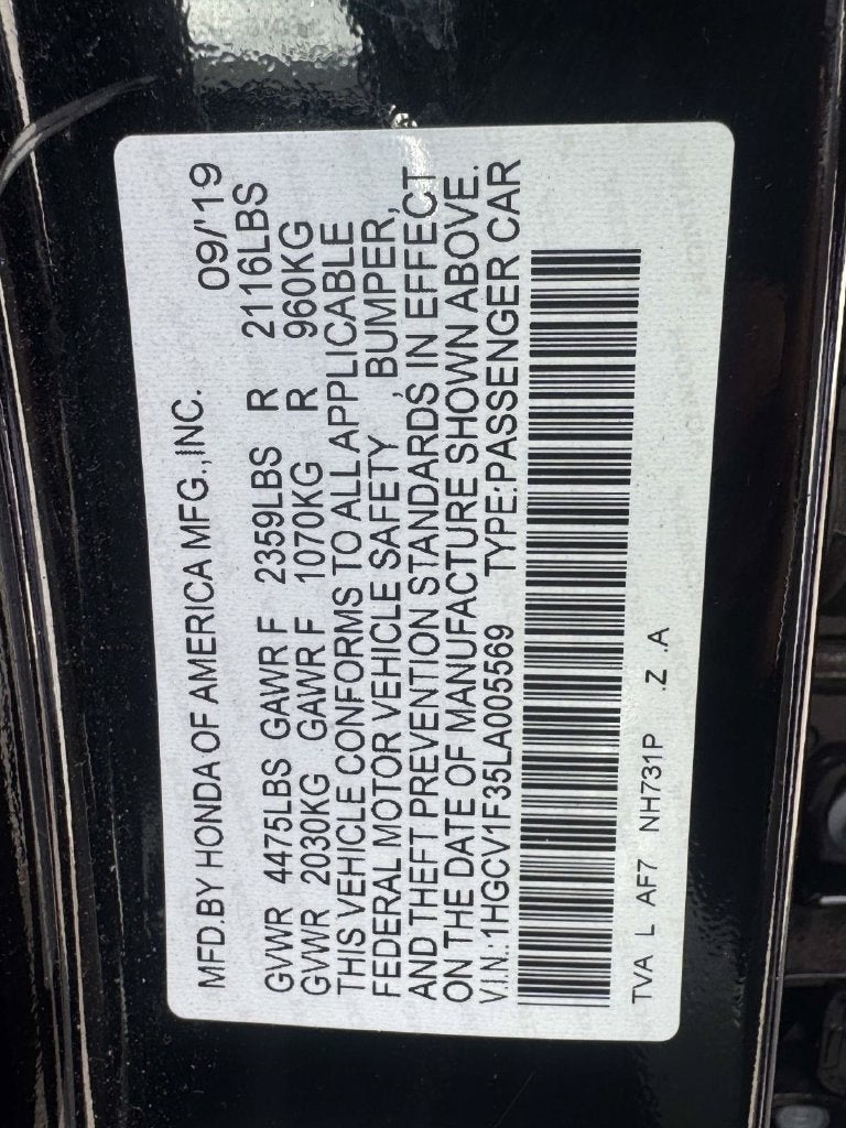 2020 Honda Accord Sport